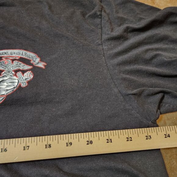 Black Ink Design Tee XXL – “Once a Marine Always a Marine” - Picture 6 of 9